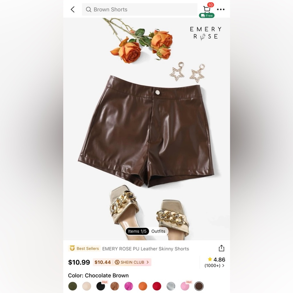 Shein Leather Shorts